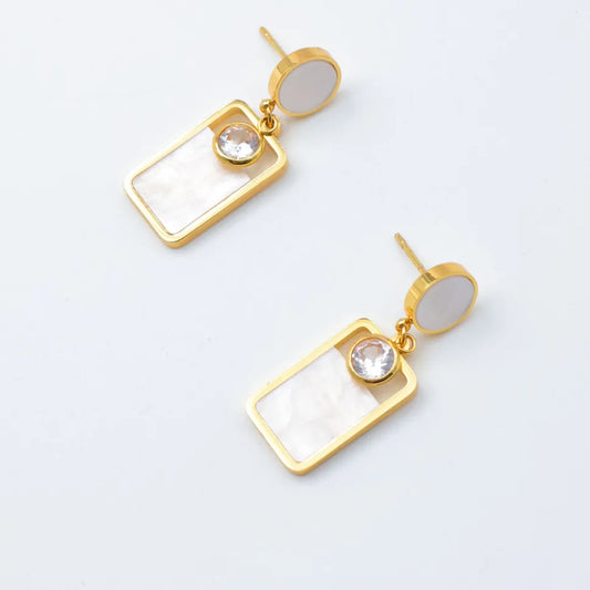 Boucles d’oreilles nacre – Doré ou Argent | Mitsury