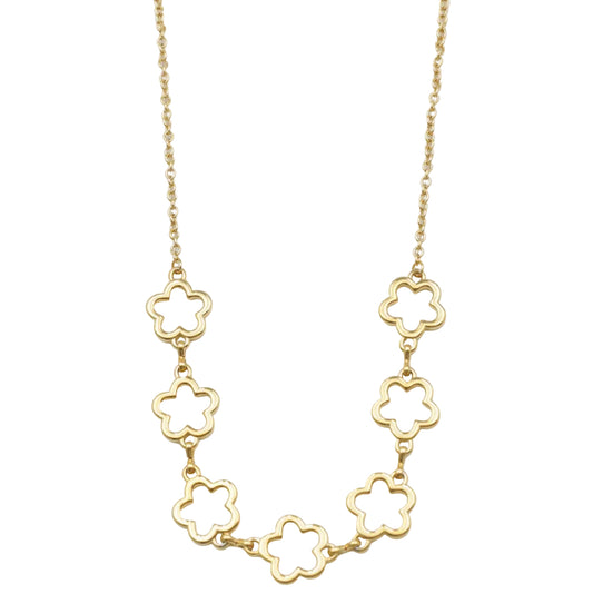 Collier Fleurs Chaînées – Bijou du quotidien en acier inoxydable | Mitsury