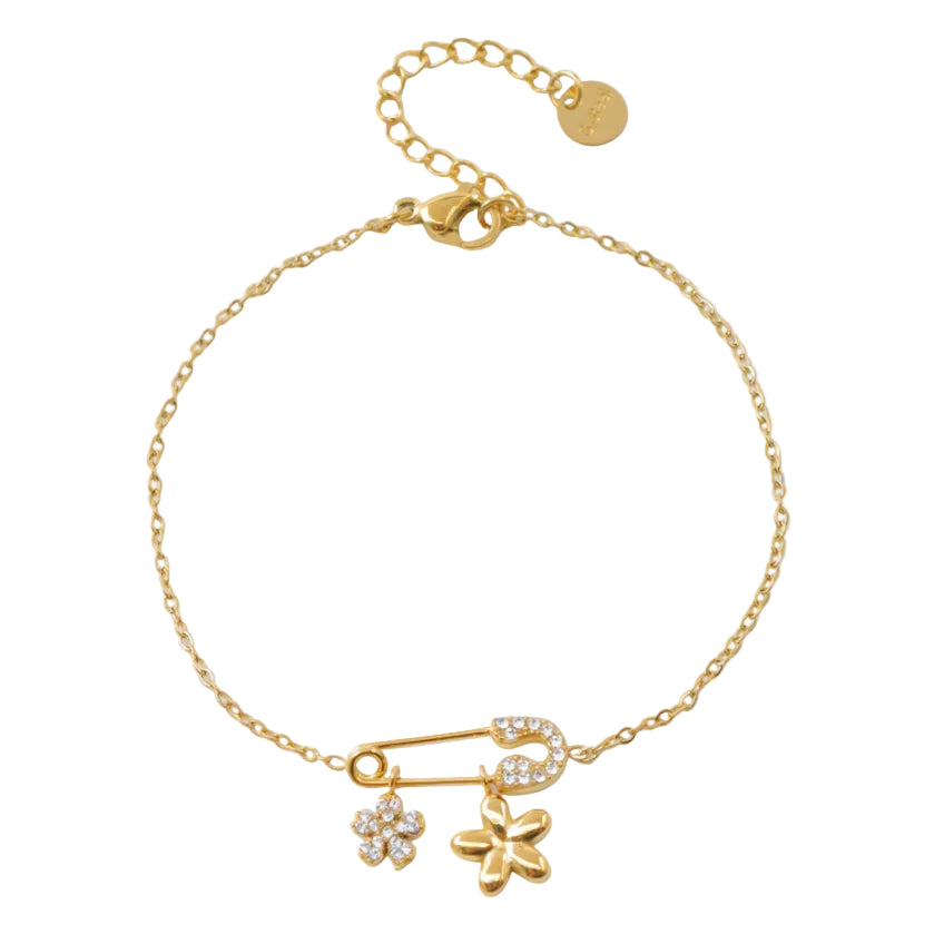 Bracelet Fleur Épinglé
