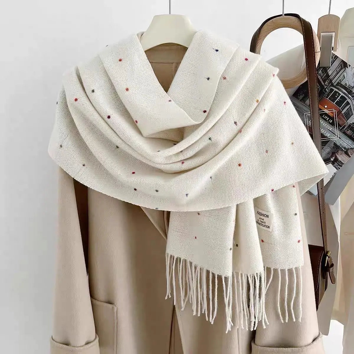 Écharpe douce écru