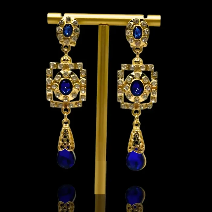boucles-oreilles-dorees-azmira-bleu-mariage-caftan