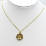 Collier arbre de vie doré en acier inoxydable avec strass – Mitsury