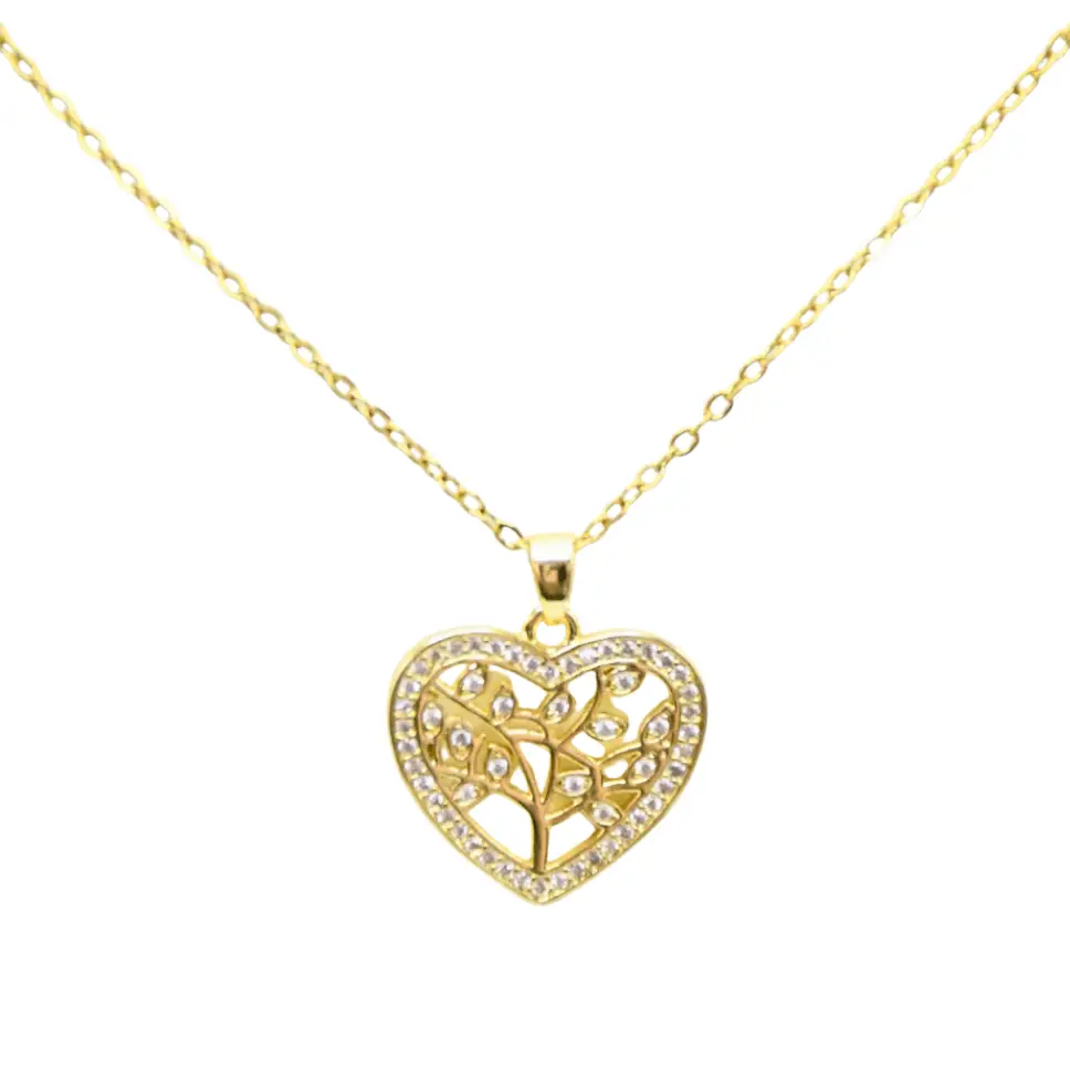 Collier cœur doré en acier inoxydable Thalya – Mitsury Collier cœur doré en acier inoxydable Thalya – Mitsury