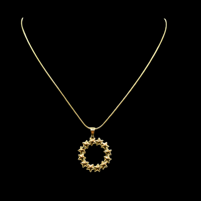 Collier étoile doré Naelira en acier inoxydable – Mitsury