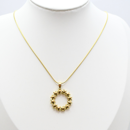 Collier étoile doré Naelira en acier inoxydable – Mitsury