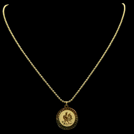 Collier coque dorée Elayssia en acier inoxydable – Mitsury