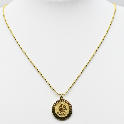 Collier coque dorée Elayssia en acier inoxydable – Mitsury