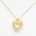 Collier cœur doré en acier inoxydable – Mitsury