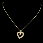Collier cœur doré en acier inoxydable – Mitsury