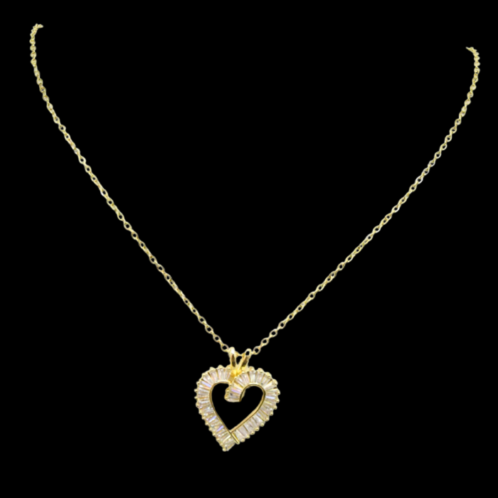 Collier cœur doré en acier inoxydable – Mitsury
