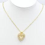 Collier cœur doré en acier inoxydable – Mitsury