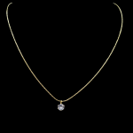 Collier doré lumineux en acier inoxydable porté – Mitsury