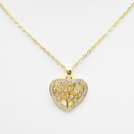 Collier cœur doré en acier inoxydable Thalya – Mitsury