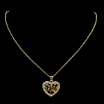 Collier cœur doré en acier inoxydable Thalya – Mitsury