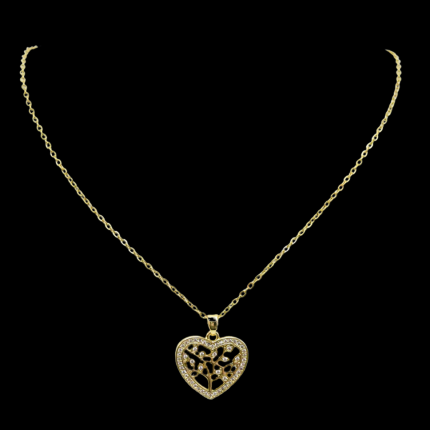 Collier cœur doré en acier inoxydable Thalya – Mitsury