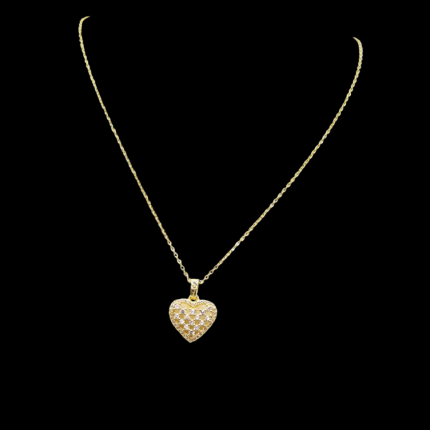 Collier cœur doré en acier inoxydable – Mitsury