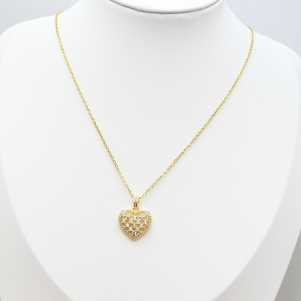 Collier cœur doré en acier inoxydable – Mitsury