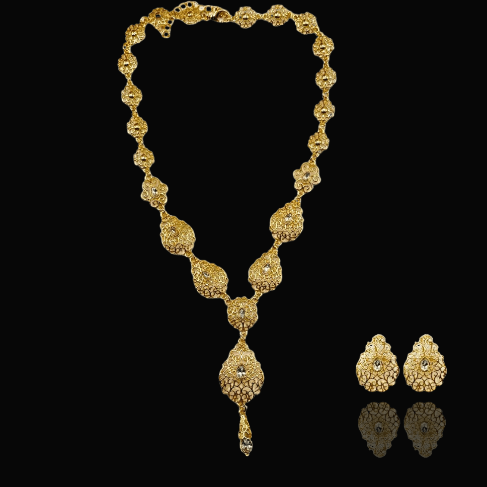 Parure dorée mariage pierres blanches Mitsury Parure dorée mariage pierres blanches Mitsury