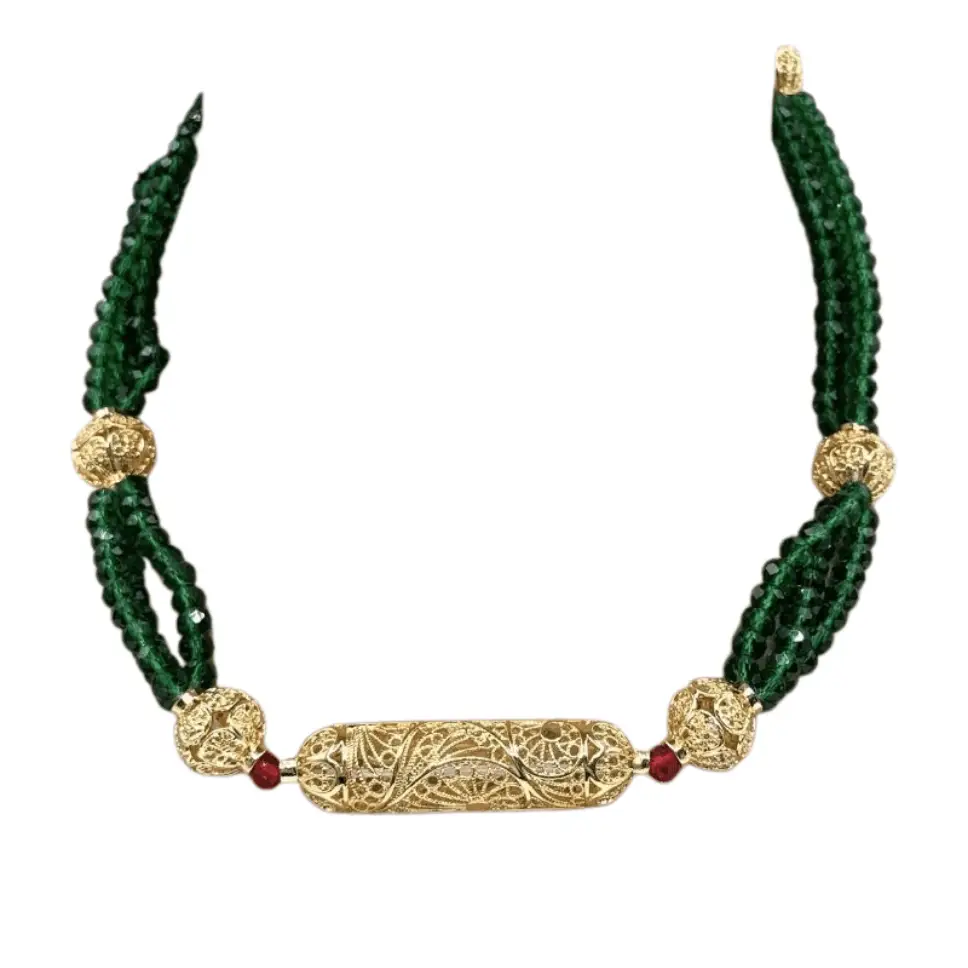 Collier vert doré Seryna Mitsury Collier vert doré Seryna Mitsury